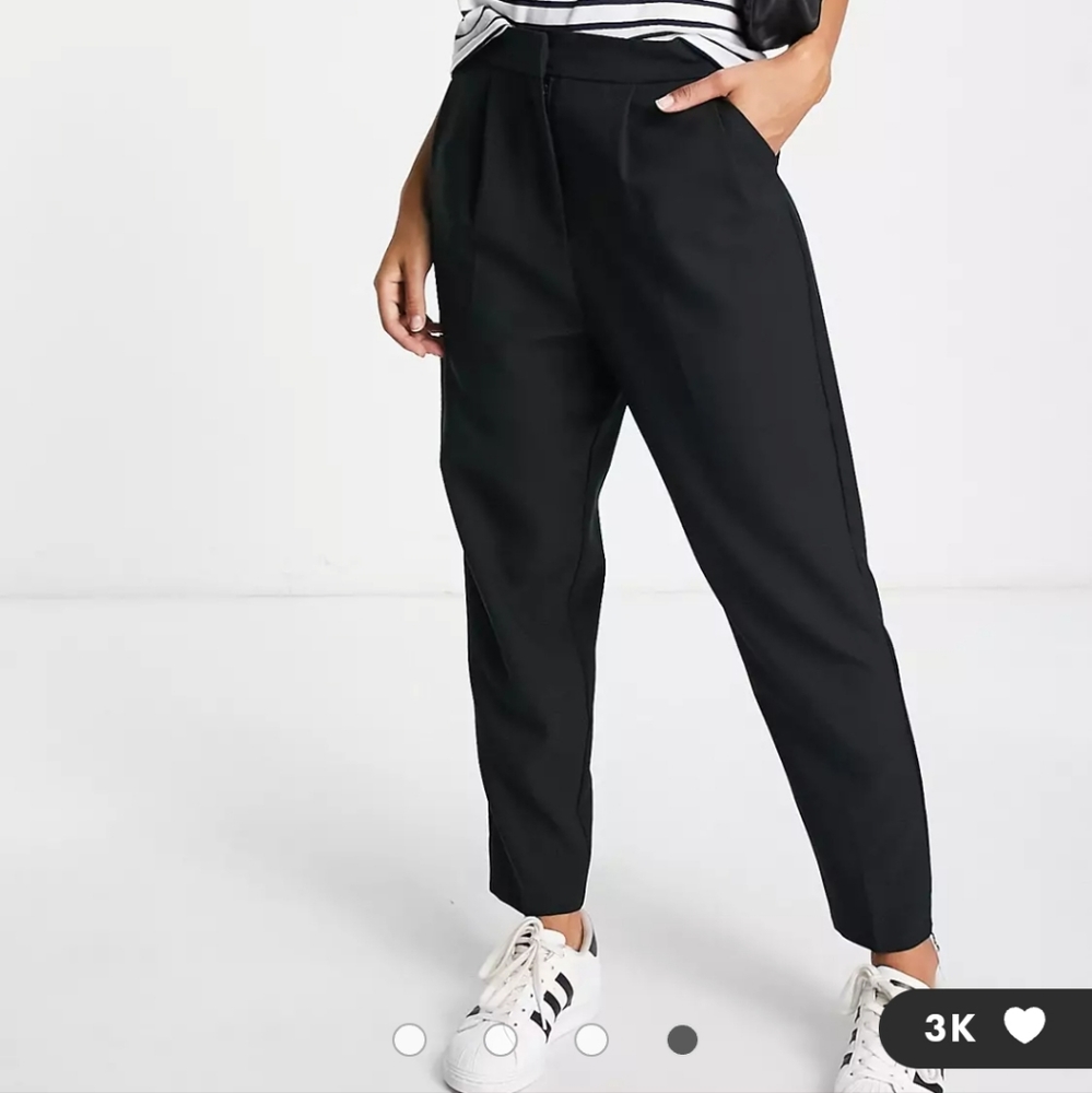 ASOS DESIGN tailored chic tapered pants in black